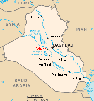 イラク-ファルージャ地図-アメリカンスナイパー